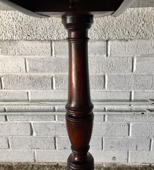 GEORGIAN MAHOGANY TRIPOD TILT TOP TABLE WITH SINGLE PLANK SQUARE TOP - ADDITIONAL PHOTO 3