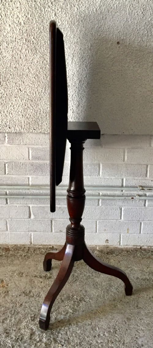 GEORGIAN MAHOGANY TRIPOD TILT TOP TABLE WITH SINGLE PLANK SQUARE TOP - ADDITIONAL PHOTO 11