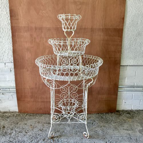victorian wirework plant stand - CATEGORY: ANTIQUE MISCELLANEOUS - DATED VICTORIAN