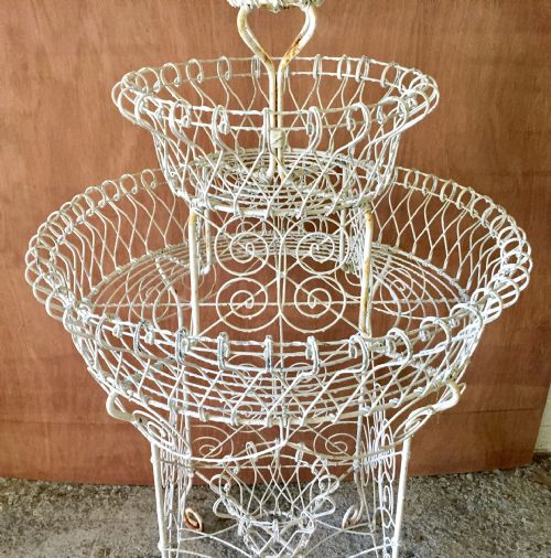 VICTORIAN WIREWORK PLANT STAND - ADDITIONAL PHOTO 4