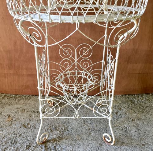 VICTORIAN WIREWORK PLANT STAND - ADDITIONAL PHOTO 5