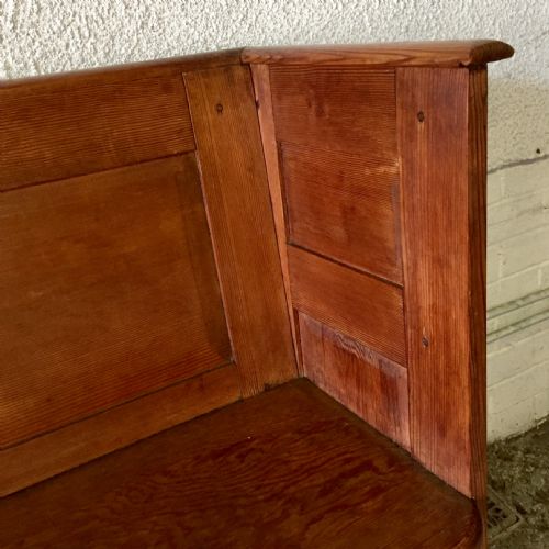 VICTORIAN PITCH PINE PEW - ADDITIONAL PHOTO 1