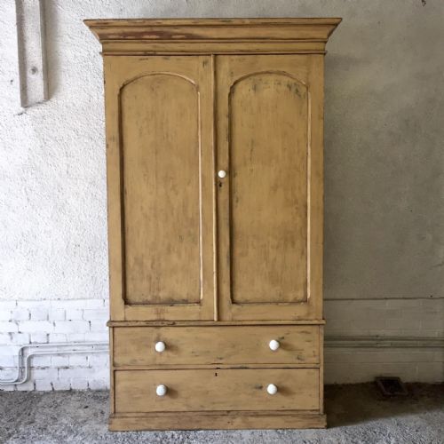19th century housekeeper's cupboard in original paint - CATEGORY: ANTIQUE CUPBOARDS - DATED 19TH CENTURY