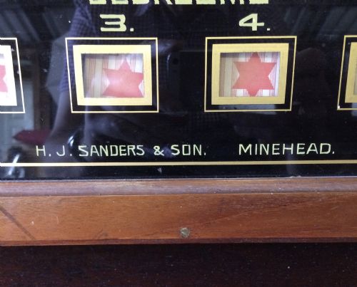 CIRCA 1900 SERVANTS BELL BOARD BOX IN MAHOGANY CASE WITH GLASS PANEL - ADDITIONAL PHOTO 6