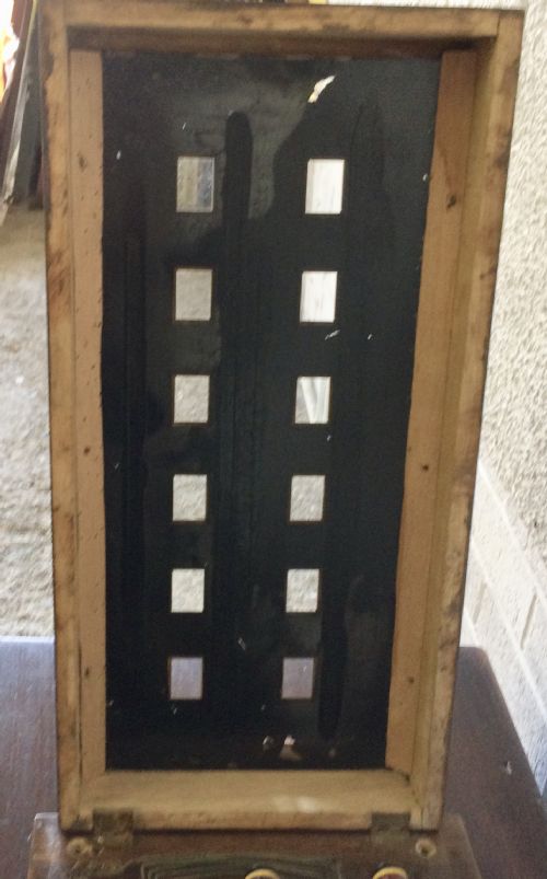 CIRCA 1900 SERVANTS BELL BOARD BOX IN MAHOGANY CASE WITH GLASS PANEL - ADDITIONAL PHOTO 14