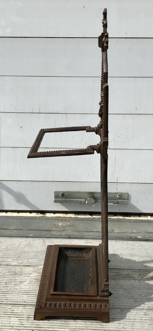 VICTORIAN CAST IRON STICK STAND WITH DRIP TRAY - ADDITIONAL PHOTO 8