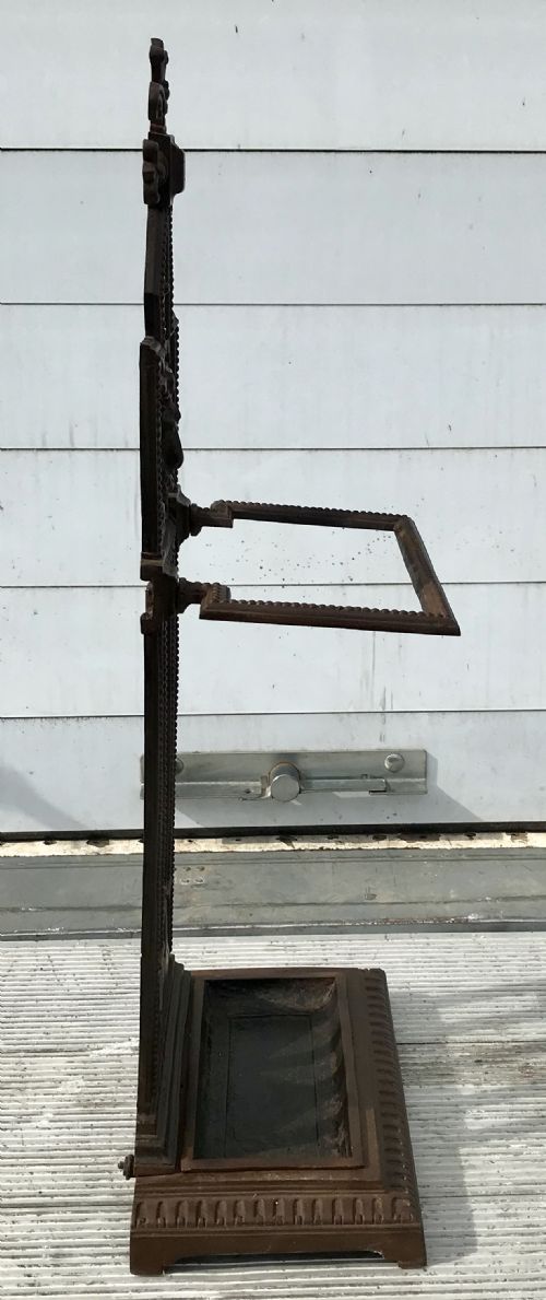 VICTORIAN CAST IRON STICK STAND WITH DRIP TRAY - ADDITIONAL PHOTO 9
