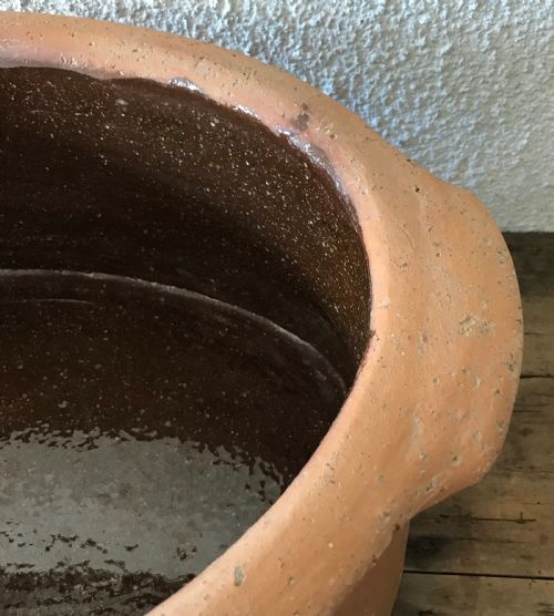 19TH CENTURY TERRACOTTA SALTER WITH SALT GLAZED INTERIOR - ADDITIONAL PHOTO 5
