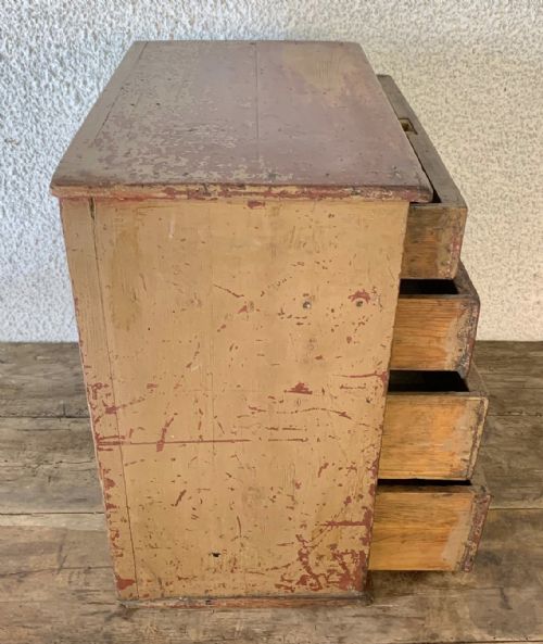 19TH CENTURY PAINTED PINE SPECIMEN COLLECTOR'S DRAWERS WITH LAYERS OF OLD PAINT - ADDITIONAL PHOTO 10