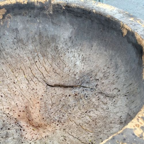 19TH CENTURY MORTAR FROM HAND CARVED HOLLOWED OUT TREE TRUNK - ADDITIONAL PHOTO 12