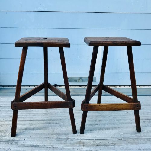 pair of jeweller's stools late 19th early 20th century - CATEGORY: ANTIQUE STOOLS - DATED 1900