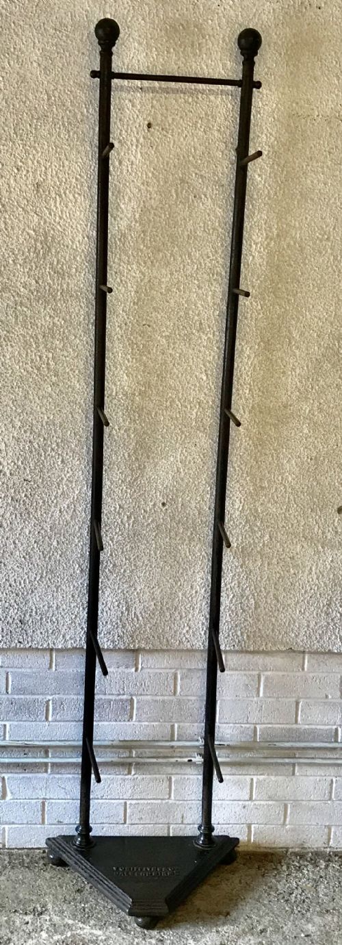 CIRCA 1900 SHOP DISPLAY STAND MADE OF IRON AND WITH BRASS FINIALS - ADDITIONAL PHOTO 1