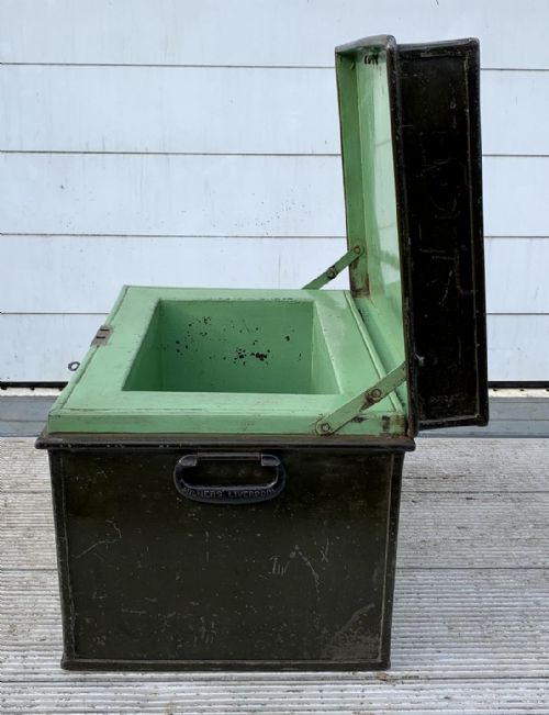 19TH CENTURY MILNERS STRONG BOX SAFE COMPLETE WITH KEY - ADDITIONAL PHOTO 11