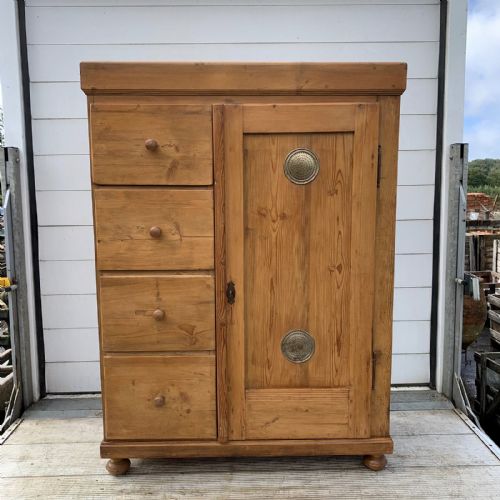 circa 1900 east european pine food larder cupboard - CATEGORY: ANTIQUE CUPBOARDS - DATED 1900