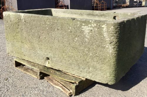 HAND CHISELLED PENNANT STONE TROUGH - ADDITIONAL PHOTO 1