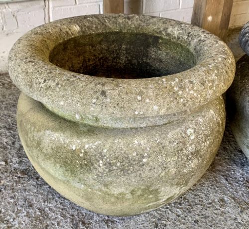 SET OF 7 CIRCA 1920 COMPOSITION STONE POTS - ADDITIONAL PHOTO 3