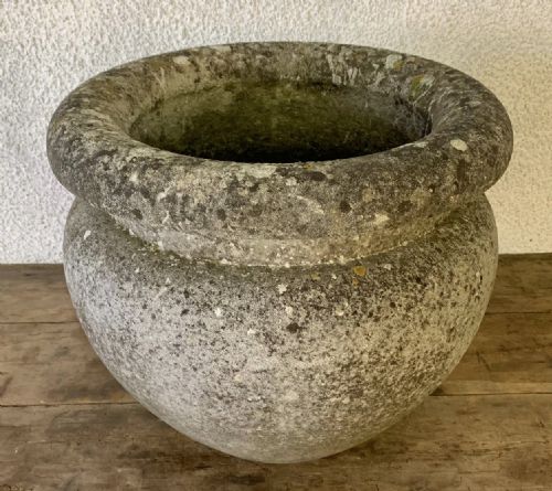 SET OF 7 CIRCA 1920 COMPOSITION STONE POTS - ADDITIONAL PHOTO 6