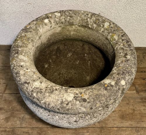 SET OF 7 CIRCA 1920 COMPOSITION STONE POTS - ADDITIONAL PHOTO 7