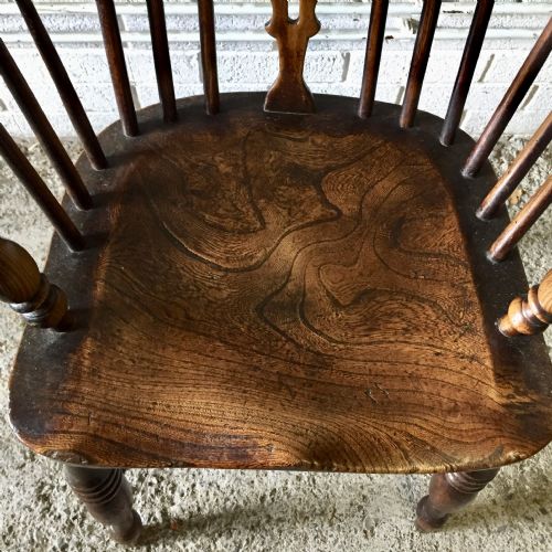 EARLY 19TH CENTURY HOOP BACK WINDSOR ARM CHAIR - ADDITIONAL PHOTO 3