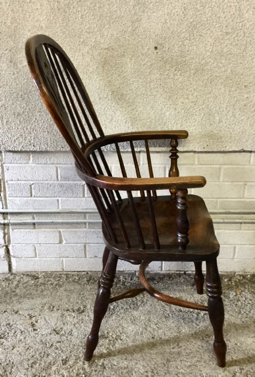 EARLY 19TH CENTURY HOOP BACK WINDSOR ARM CHAIR - ADDITIONAL PHOTO 7