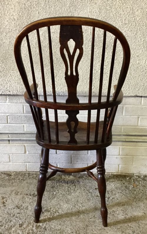 EARLY 19TH CENTURY HOOP BACK WINDSOR ARM CHAIR - ADDITIONAL PHOTO 8