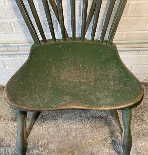 19TH CENTURY WEST COUNTRY YEALMPTON STICK BACK CHAIR IN ORIGINAL PAINT - ADDITIONAL PHOTO 2