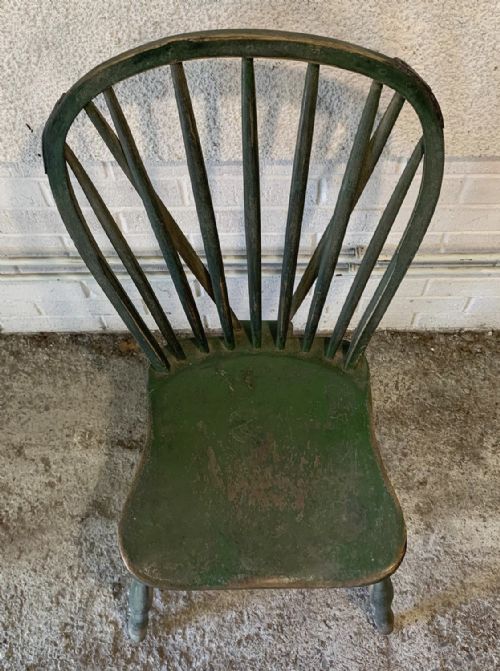19TH CENTURY WEST COUNTRY YEALMPTON STICK BACK CHAIR IN ORIGINAL PAINT - ADDITIONAL PHOTO 3
