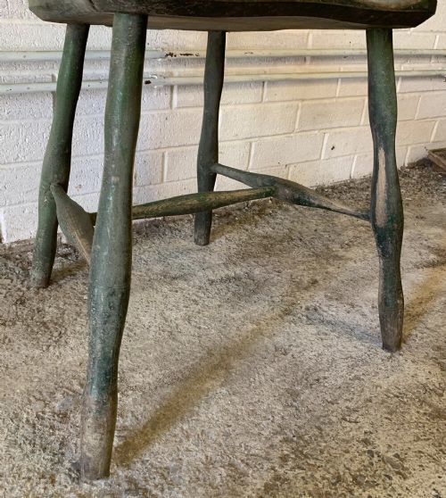 19TH CENTURY WEST COUNTRY YEALMPTON STICK BACK CHAIR IN ORIGINAL PAINT - ADDITIONAL PHOTO 8