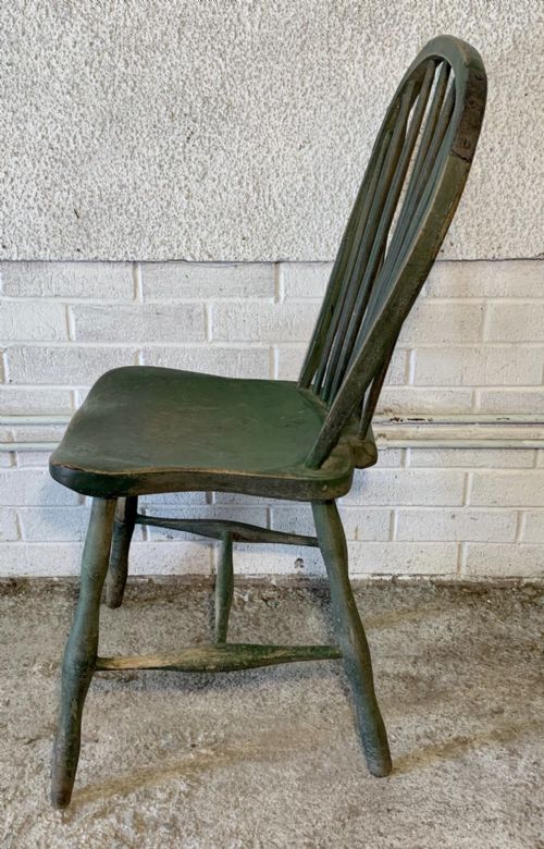 19TH CENTURY WEST COUNTRY YEALMPTON STICK BACK CHAIR IN ORIGINAL PAINT - ADDITIONAL PHOTO 9