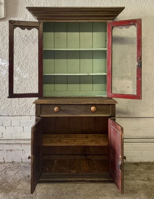 VICTORIAN WEST COUNTRY GLAZED TOP DRESSER IN ORIGINAL PAINT FINISH - ADDITIONAL PHOTO 2