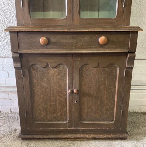 VICTORIAN WEST COUNTRY GLAZED TOP DRESSER IN ORIGINAL PAINT FINISH - ADDITIONAL PHOTO 9