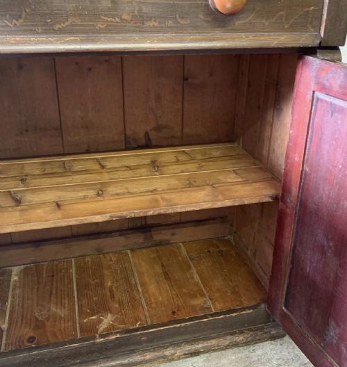 VICTORIAN WEST COUNTRY GLAZED TOP DRESSER IN ORIGINAL PAINT FINISH - ADDITIONAL PHOTO 10