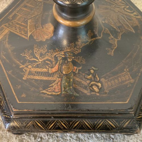CIRCA 1900 ENGLISH JAPANNED LACQUERED STANDARD LAMP - ADDITIONAL PHOTO 9
