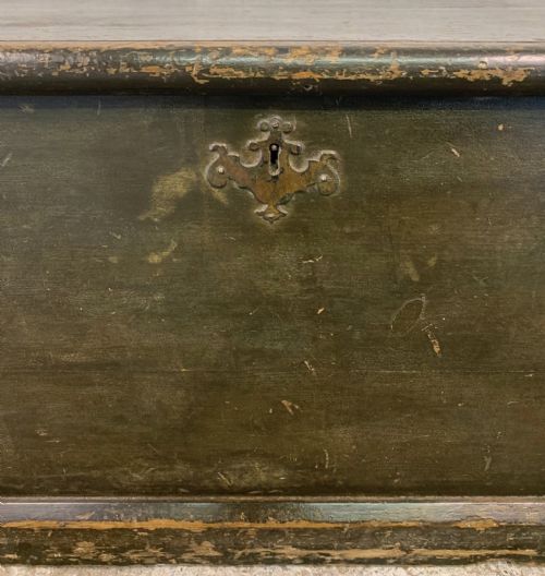 VICTORIAN PAINTED PINE BLANKET BOX WITH ORIGINAL PAINT - ADDITIONAL PHOTO 10