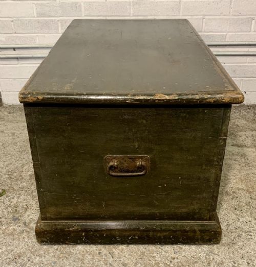 VICTORIAN PAINTED PINE BLANKET BOX WITH ORIGINAL PAINT - ADDITIONAL PHOTO 14