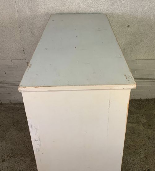 VICTORIAN SCOTTISH PAINTED PINE CHEST OF DRAWERS COMPLETE WITH KEY - ADDITIONAL PHOTO 2