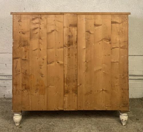 VICTORIAN SCOTTISH PAINTED PINE CHEST OF DRAWERS COMPLETE WITH KEY - ADDITIONAL PHOTO 10