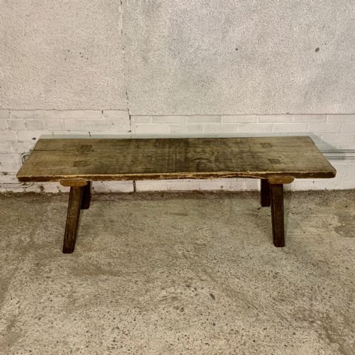 19th century hardwood pig bench - CATEGORY: ANTIQUE FURNITURE - DATED 19TH CENTURY