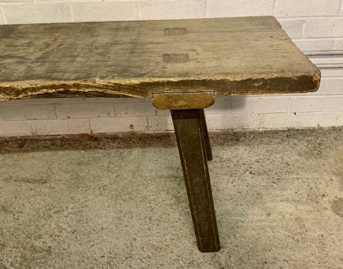 19TH CENTURY HARDWOOD PIG BENCH - ADDITIONAL PHOTO 6