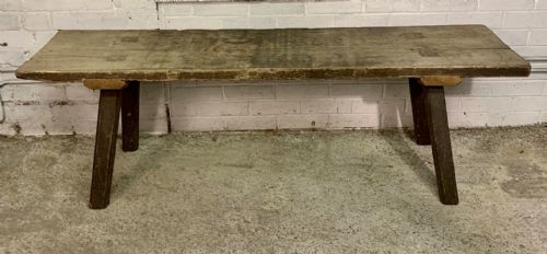 19TH CENTURY HARDWOOD PIG BENCH - ADDITIONAL PHOTO 9