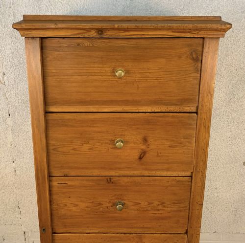 19TH CENTURY PINE 7 DRAWER WELLINGTON CHEST - ADDITIONAL PHOTO 2