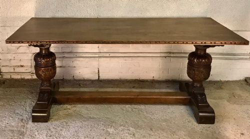 1920'S OAK REFECTORY TABLE - ADDITIONAL PHOTO 11