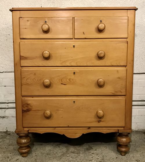 VICTORIAN PINE CHEST OF DRAWERS - ADDITIONAL PHOTO 1