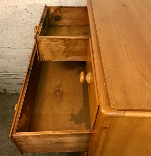 VICTORIAN PINE CHEST OF DRAWERS - ADDITIONAL PHOTO 7