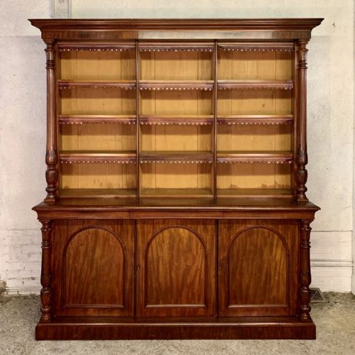 VICTORIAN MAHOGANY GLAZED TOP BOOKCASE - ADDITIONAL PHOTO 1