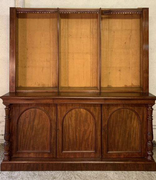 VICTORIAN MAHOGANY GLAZED TOP BOOKCASE - ADDITIONAL PHOTO 3