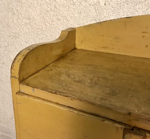 CIRCA 1900 EAST EUROPEAN FOOD CUPBOARD WITH LAYERS OF OLD PAINT - ADDITIONAL PHOTO 2