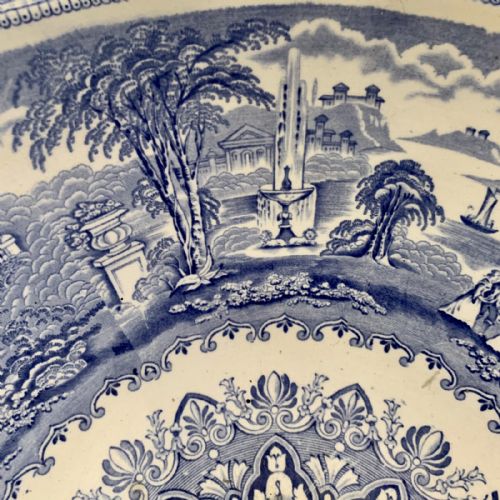 VICTORIAN BLUE AND WHITE PATTERNED SINK - ADDITIONAL PHOTO 6