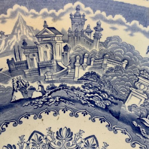 VICTORIAN BLUE AND WHITE PATTERNED SINK - ADDITIONAL PHOTO 7