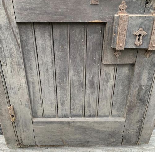 19TH CENTURY ARCHED OAK DOOR WITH FRAME - ADDITIONAL PHOTO 9